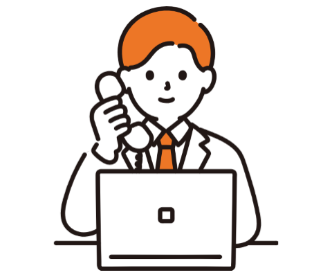 お客様案内をするスタッフイラスト