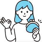 お財布をもった女性イラスト