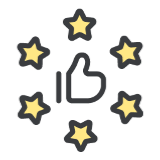 Goodボタンのイラストアイコン